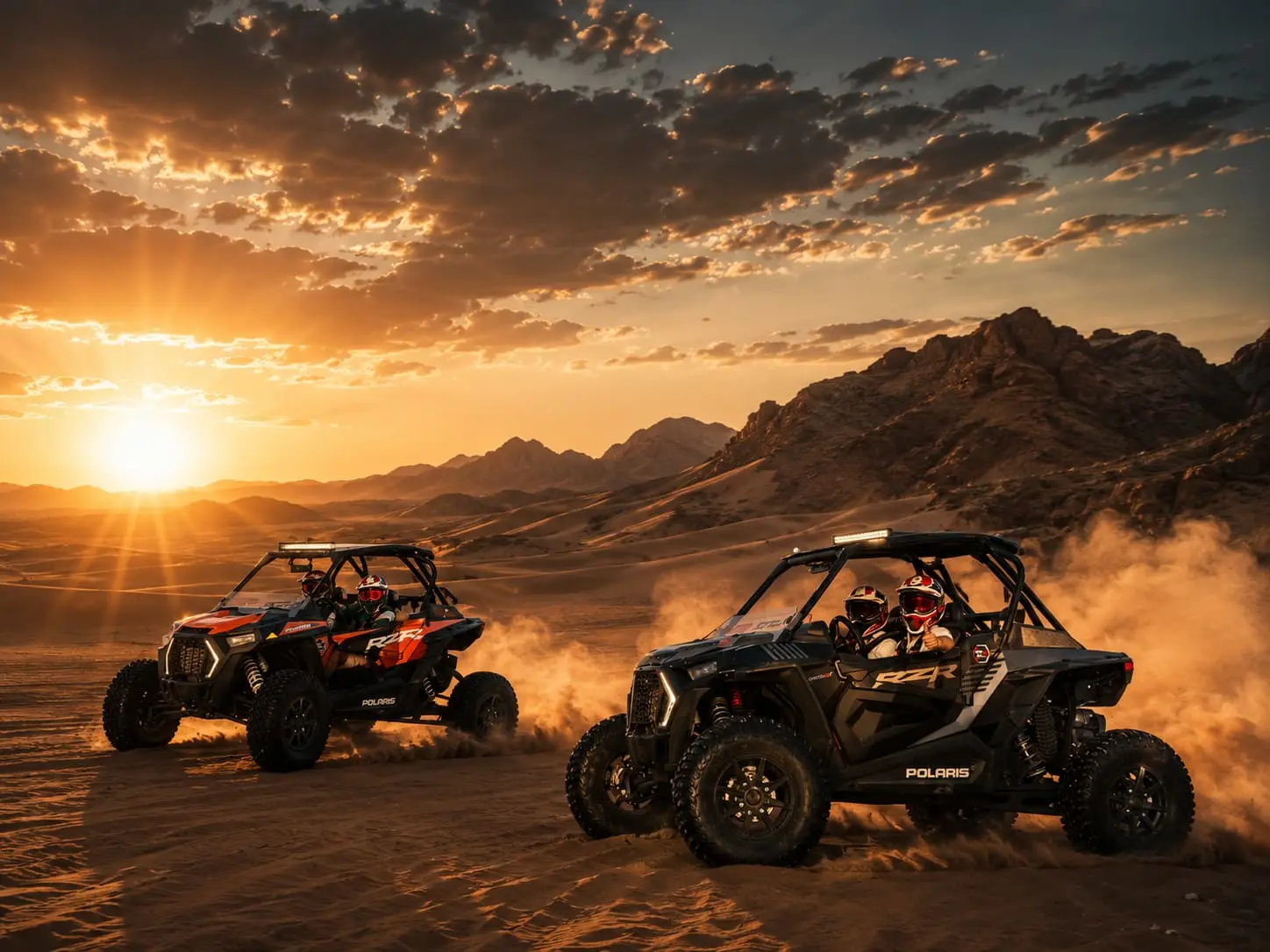 2 Seater Polaris RZR Desert Buggy Ride Dubai