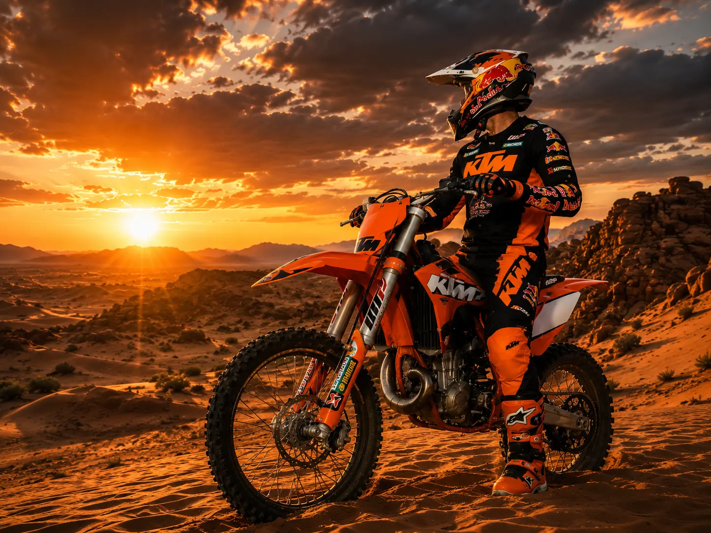 KTM Dirt Bike Dubai safety guided desert adventure