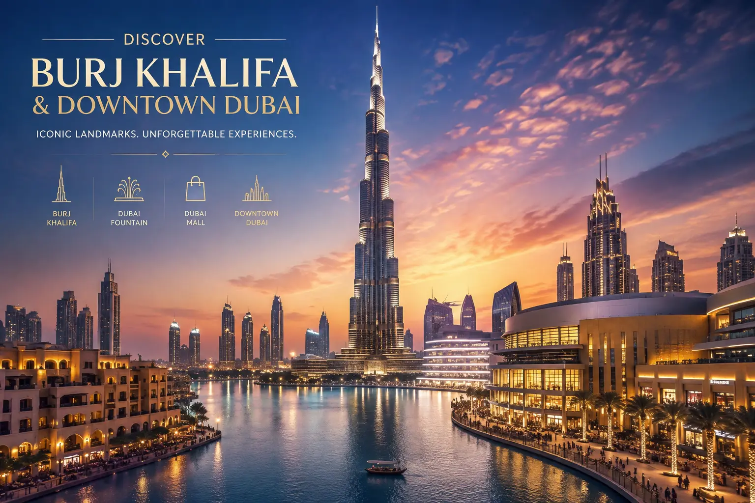 Burj Khalifa and Downtown Dubai tourist attractions